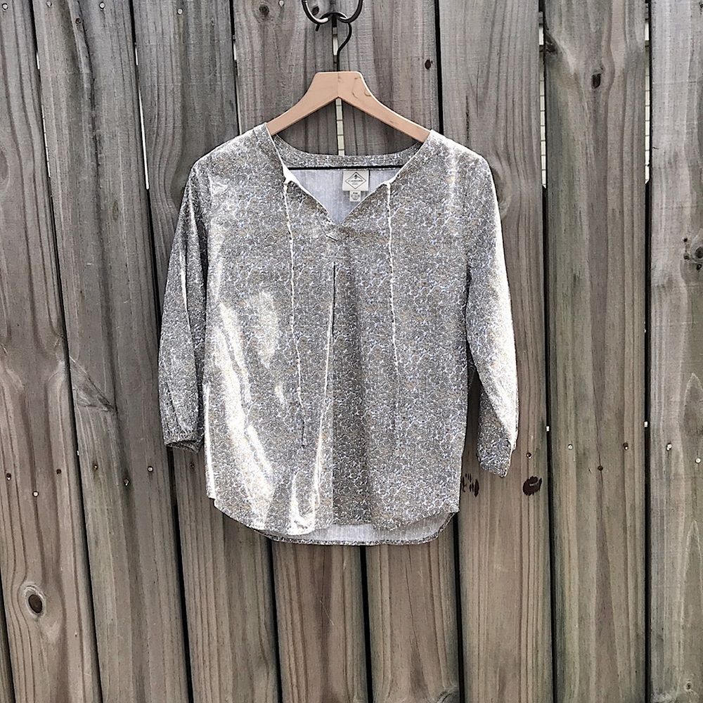 St. John’s Bay Tan/White Tunic - Size XSP